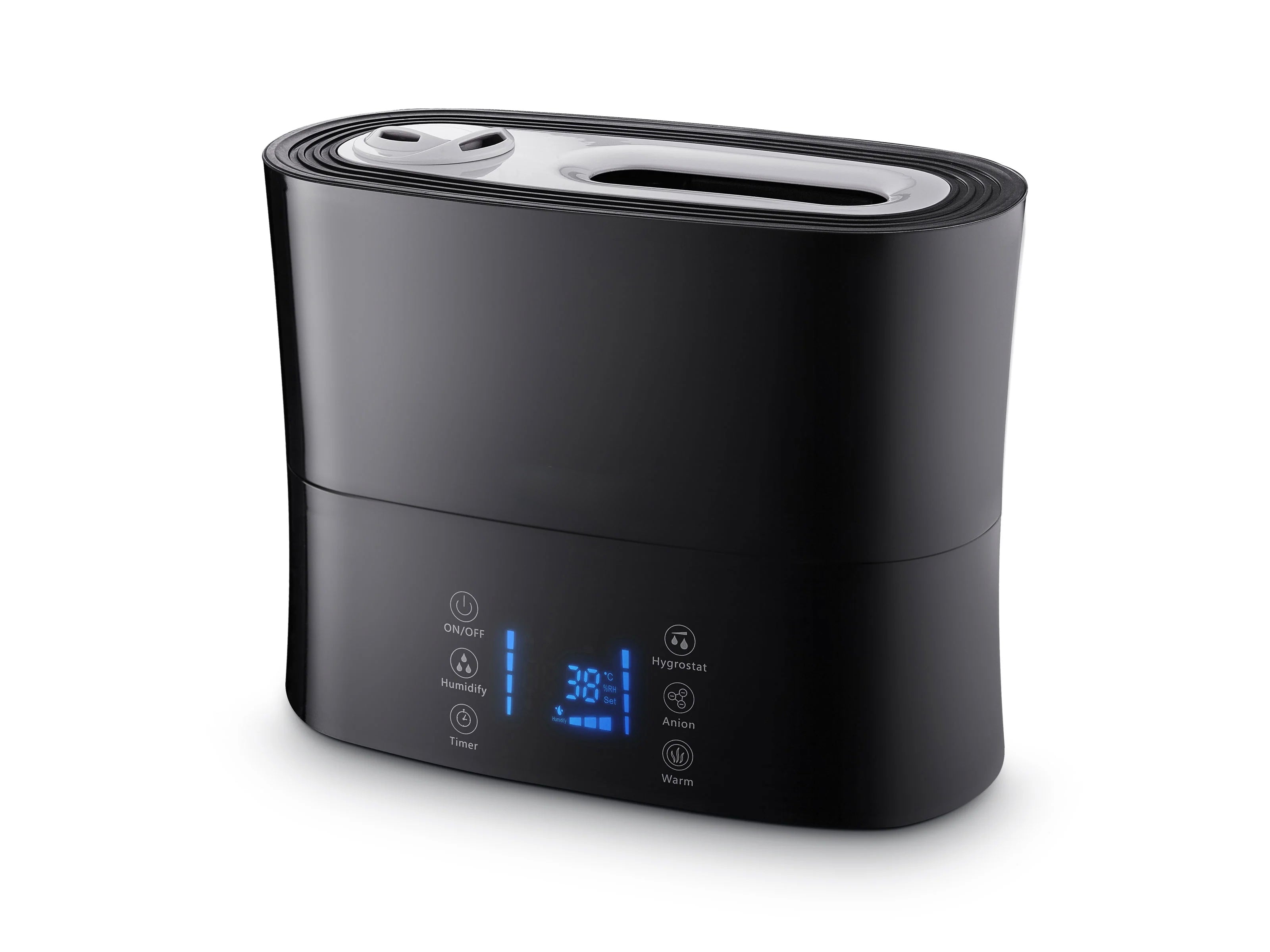 Humidificateur à ultrasons 8W à vapeur chaude ou tiède pour des surfaces de 35m2
