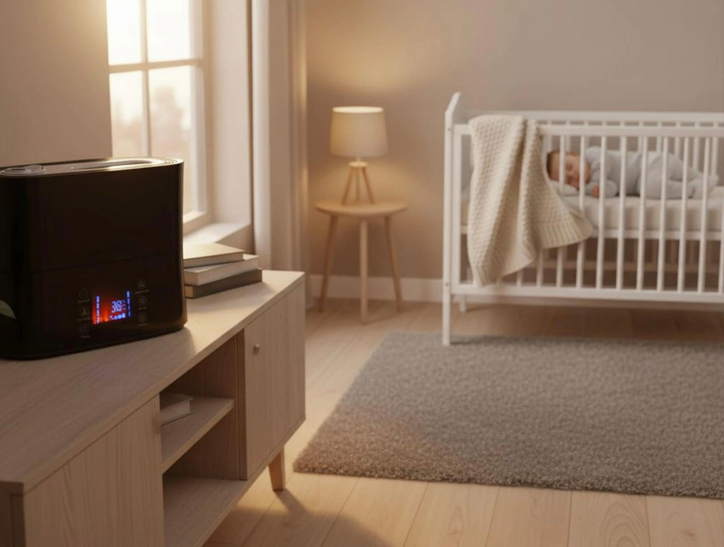 Humidificateur à ultrasons 8W à vapeur chaude ou tiède pour des surfaces de 35m2