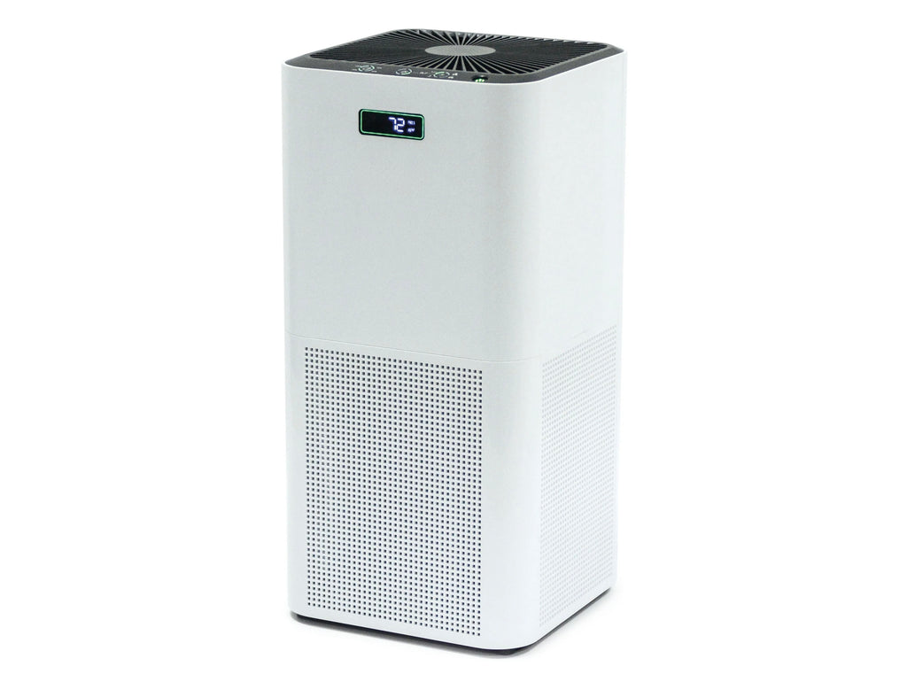 Purificateur d'air avec filtre HEPA, PM2, ioniseur, écran tactile LED, 3 vitesses et mode AUTO pour 60m2